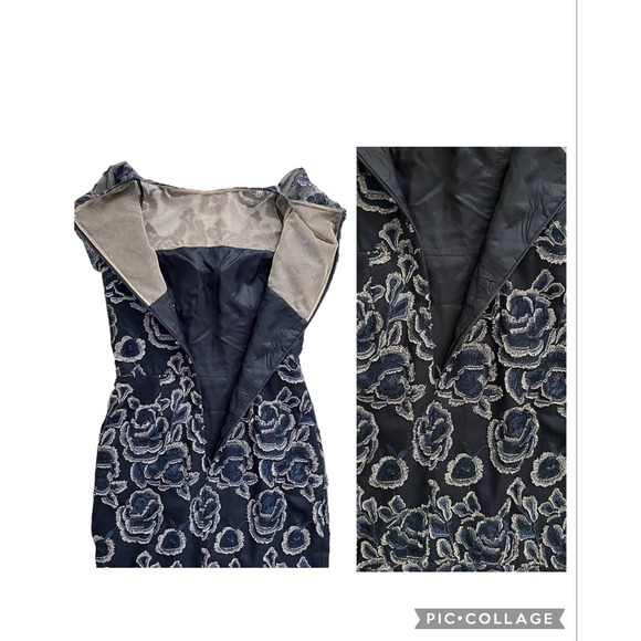 DAVID MEISTER FLORAL JACQUARD FULL LENGTH GOWN Women Size 2 - Picture 15 of 16